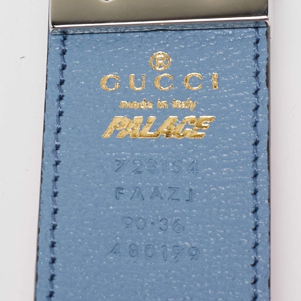 GUCCI X PALACE reversible Leather belt NEW - Picture 8 of 9